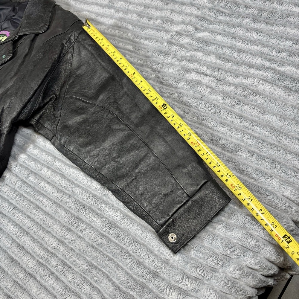 CIDPAO Men's Genuine Leather Jacket‎ L Coat Black Zip Snap Made in Mexico - Picture 14 of 16